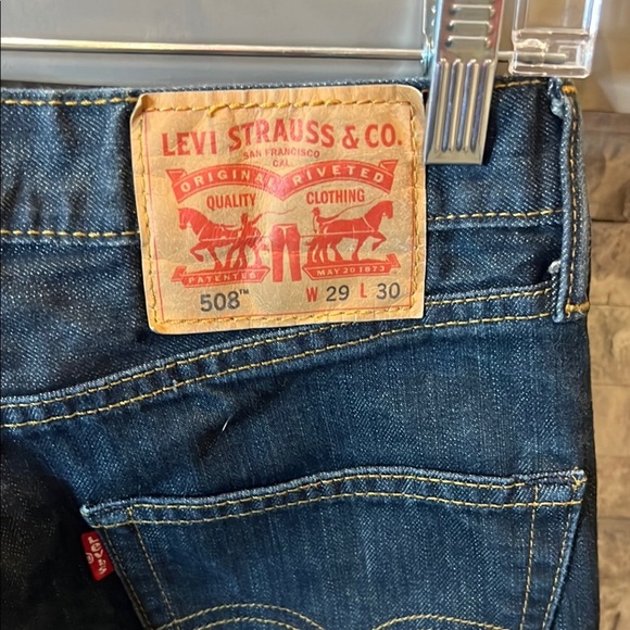 Levi's 508 Blue Denim Jeans Tapered Fit 29 x 30 - Picture 8 of 13